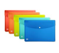 Oxford URBAN Carpeta Sobre portafolios con broche, A4, Plástico rígido translúcido, Paquete de 5 unidades