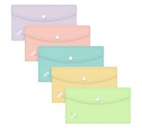 Oxford Urban DL - Juego de 5 fundas para documentos (plástico opaco, colores pastel)