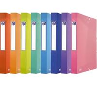 Oxford Urban elastobox de PP, tamaño 24 x 32 cm, espalda de 4 cm, colores transparentes surtidos 10 unidades