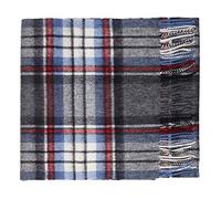 Oxfords Cashmere Puro Lana de Cordero Bufanda, Tartán Grey Stewart