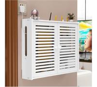 OXFUZZ Estantes Flotantes Blancos, Caja de Almacenamiento WiFi, Router WiFi de Montaje en Pared (Color: Blanco, S: 50x10x4)