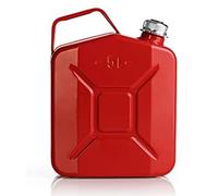 Oxid7 Bidón de combustible de 5 litros de metal con tapón de rosca, apto para gasolina, diésel y bioetanol, bidón de gasolina de 5 litros con homologación de la ONU y tipo de construcción