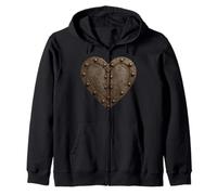 Oxidado, Remache, corazón de Hierro, diseño Industrial Sudadera con Capucha