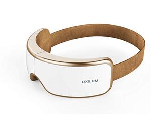 OXILOM MassEye 2 - MassEye 2 - Máscara de relajación - Masaje de vibración suave y compresión caliente - Música - Alivia los trastornos variados: dolor, ansiedad, sueño, ojeras