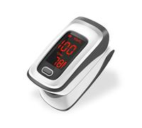 Oxímetro de Dedo Profesional Boston Tech, Pulsioxímetro Preciso para Medir Saturación de Oxígeno (SpO2) y Frecuencia Cardíaca, Pantalla OLED, Incluye Pilas y Estuche, Uso en Adultos y Niños
