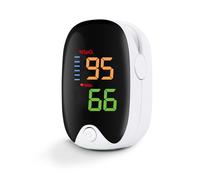 Oxímetro de Dedo Profesional, Pulsioxímetro con Pantalla en Color, Oxímetro de Pulso de Dedo para Moniteur de Niveau D'oxygène Frecuencia Cardiaca y PI, 2 Pilas AAA No Incluye