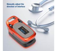 Oxímetro de pulso de dedo A320, monitor de frecuencia cardíaca y oxígeno en sangre, color naranja, compacto,