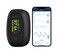 Oximetro Dedo, Pulsioximetro con Bluetooth y Grabación, Medidor Oxigeno en Sangre con APP, Monitorea la Saturación de Oxígeno en Sangre y la Frecuencia Cardíaca, con Alarma