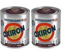 OXIRON Esmalte antioxidante al agua forja Rojo Óxido 750ml (Paquete de 2)