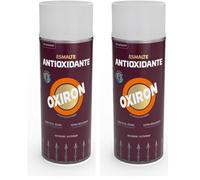 OXIRON Esmalte Metálico Antioxidante Spray Liso Brillante Blanco 400 ml (Paquete de 2)