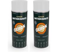 OXIRON Esmalte Metálico Antioxidante Spray Liso Satinado Blanco 400 ml (Paquete de 2)