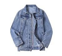 OXITA Chaquetas Hombre Chaqueta vaquera de gran tamaño para hombre, chaqueta vaquera de algodón de otoño, ropa informal holgada, ropa de calle (Size : 7XL)