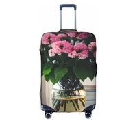 OXKGHHO Beauty Flowers - Protector de maleta con estampado único, se adapta a equipaje de 18 a 32 pulgadas, para viajes y viajes de negocios, Blanco, L