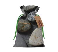OXKGHHO Bolsa de regalo con estampado de piedras de guijarro, bolsa con cordón para regalos pequeños, para joyas y recuerdos de fiesta