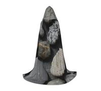 OXKGHHO Capa larga con estampado de piedra de guijarros con capucha, disfraces de vampiro y Halloween, perfecta para juegos de rol y fiestas