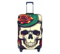 OXKGHHO Cráneo de toro y lindo cactus impreso maleta protectora con único, adecuado para equipaje de 45 a 80 cm, viaje de negocios, blanco, X-Large, blanco, X-Large