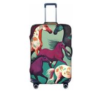 OXKGHHO Diferentes tipos de caballos impresos Funda protectora de maleta con único, adecuado para equipaje de 45 a 82 cm para viajes de negocios, Blanco, Grande, blanco, Large