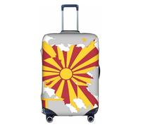 OXKGHHO - Funda protectora con diseño de bandera de Macedonia del Norte con funda protectora única para equipaje de 45 a 82 cm para viajes de negocios, color blanco, X-Large, blanco, X-Large