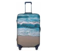 OXKGHHO Funda protectora impresa de arena de mar pura de playa con única, adecuada para equipaje de 45 a 80 cm para viajes de negocios, Blanco, Small, blanco, Small