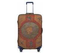 OXKGHHO Funda protectora para maleta con estampado de karate, apta para equipaje de 45,7 a 81,3 cm, para viajes y viajes de negocios, blanco, L, blanco, L