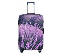 OXKGHHO Funda protectora para maleta con estampado de lavanda púrpura, apta para equipaje de 45,7 a 81,3 cm, para viajes y viajes de negocios, blanco, Medium