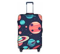 OXKGHHO Funda protectora para maleta con estampado de planetas espaciales, apta para equipaje de 45,7 a 81,3 cm, para viajes y viajes de negocios, color blanco, grande, blanco, Large