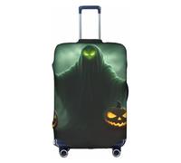OXKGHHO Green Spirit Horror Halloween Calabaza Impresión Maleta Protector con Único Adecuado para Equipaje de 45-80 cm, Viaje de negocios, Blanco, Grande, blanco, Large