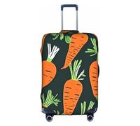 OXKGHHO Happy Carrot - Funda protectora para maleta con estampado sin costuras, apta para equipaje de 45,7 a 81,3 cm, para viajes y viajes de negocios, color blanco, blanco, Small