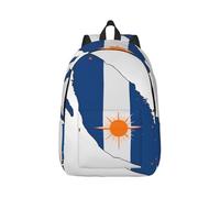 OXKGHHO Mochila de lona con estampado de mapa de la bandera de las Islas Marshall, para portátiles de hasta 17 pulgadas, elegante y ligera con correas ajustables, negro, mediano, Negro, M