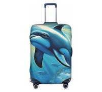 OXKGHHO Ocean Dolphin Looking At You - Protector de maleta con estampado único, se adapta a equipaje de 18 a 32 pulgadas, para viajes y viajes de negocios, Blanco, M