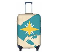 OXKGHHO - Protector de maleta con diseño de mapa de Bahamas con estampado de islas, apto para equipaje de 45,7 a 81,3 cm, para viajes y viajes de negocios, color blanco, M, blanco, M