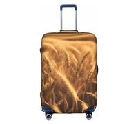 OXKGHHO Protector de maleta con estampado de campo de trigo único, se adapta a equipaje de 18 a 32 pulgadas, para viajes y viajes de negocios, Blanco, S