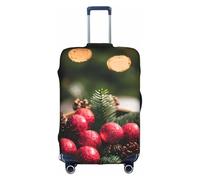 OXKGHHO Protector de maleta con estampado de Feliz Navidad con único, se adapta a equipaje de 18 a 32 pulgadas, para viajes y viajes de negocios, Blanco, M