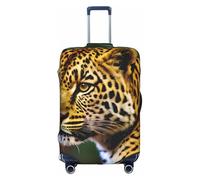 OXKGHHO Protector de maleta con estampado de leopardo amarillo con único, adecuado para equipaje de 45 a 80 cm para viajes de negocios, Blanco, Grande, blanco, Large