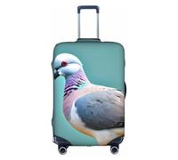OXKGHHO Protector de maleta con estampado de paloma de dibujos animados con único, se adapta a equipaje de 18 a 32 pulgadas, para viajes y viajes de negocios, Blanco, S