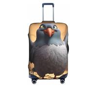 OXKGHHO Protector de maleta con estampado de paloma de dibujos animados con único, se adapta a equipaje de 18 a 32 pulgadas, para viajes y viajes de negocios, Blanco, M