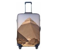 OXKGHHO Protector de maleta con estampado de pirámides de Egipto con único, se adapta a equipaje de 18 a 32 pulgadas, para viajes y viajes de negocios, Blanco, M