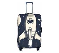 OXKGHHO Rocket In Space - Protector de maleta con estampado único, se adapta a equipaje de 18 a 32 pulgadas, para viajes y viajes de negocios, Blanco, S