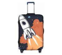 OXKGHHO Rocket In Space - Protector de maleta con estampado único, se adapta a equipaje de 18 a 32 pulgadas, para viajes y viajes de negocios, Blanco, S