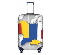 OXKGHHO Rumania Bandera Tarjeta Impresión Maleta Protector con Único, Adecuado para Equipaje de 45 a 82 cm, Viaje de negocios, Blanco, X-Large, blanco, X-Large