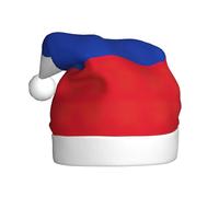 OXKGHHO Sombrero de Papá Noel único con estampado de bandera rusa para decoraciones de Navidad, para fiestas de vacaciones y eventos festivos