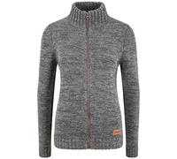 Oxmo Phenix Cárdigan Chaqueta De Punto Grueso Corto para Mujer, tamaño:L, Color:Dark Grey (792890)