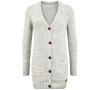 Oxmo Philemona Cárdigan Chaqueta De Punto Grueso Largo para Mujer, tamaño:L, Color:LIG Grey M (798242)