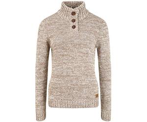 Oxmo Philicita Jersey De Punto Troyer Suéter Sudadera De Punto Grueso para Mujer con Collar de Troyer, tamaño:L, Color:Dune (795409)