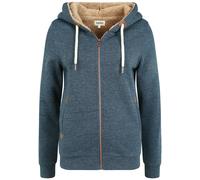 Oxmo Sudadera con cremallera 'Vicky' azul / marrón XS EUR