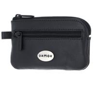 oxmox caso clave Leather Keyholder Pure Metal Round Black