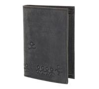 Oxmox Cuero Monedero Leather RFID Protect Kombibörse Jumping Jack 2.0 Embossed Vintage Black Negro