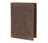 Oxmox Cuero Monedero Leather RFID Protect Kombibörse Jumping Jack 2.0 Embossed Vintage Dark Brown marrón Oscuro