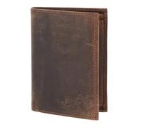 Oxmox Cuero Monedero Leather RFID Protect Kombibörse Lizard 2.0 Embossed Vintage Dark Brown marrón Oscuro