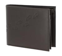 Oxmox Cuero Monedero Leather RFID Protect Querscheinbörse Footsteps 2.0 Embossed Brown marrón Oscuro